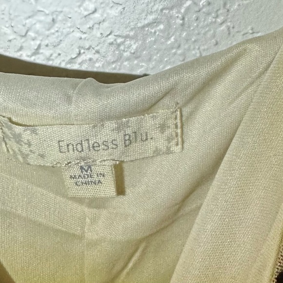 Endless Blu Midi Dress small black polka dots, ruched - Picture 6 of 9